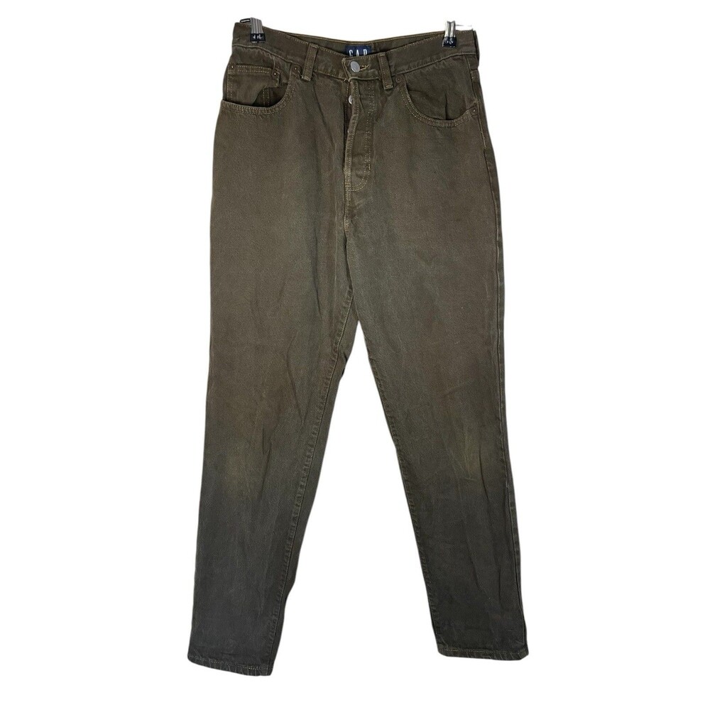VINTAGE Gap Jeans Womens 10 Green Mom High Rise Western‎ Classic Fit USA 90s